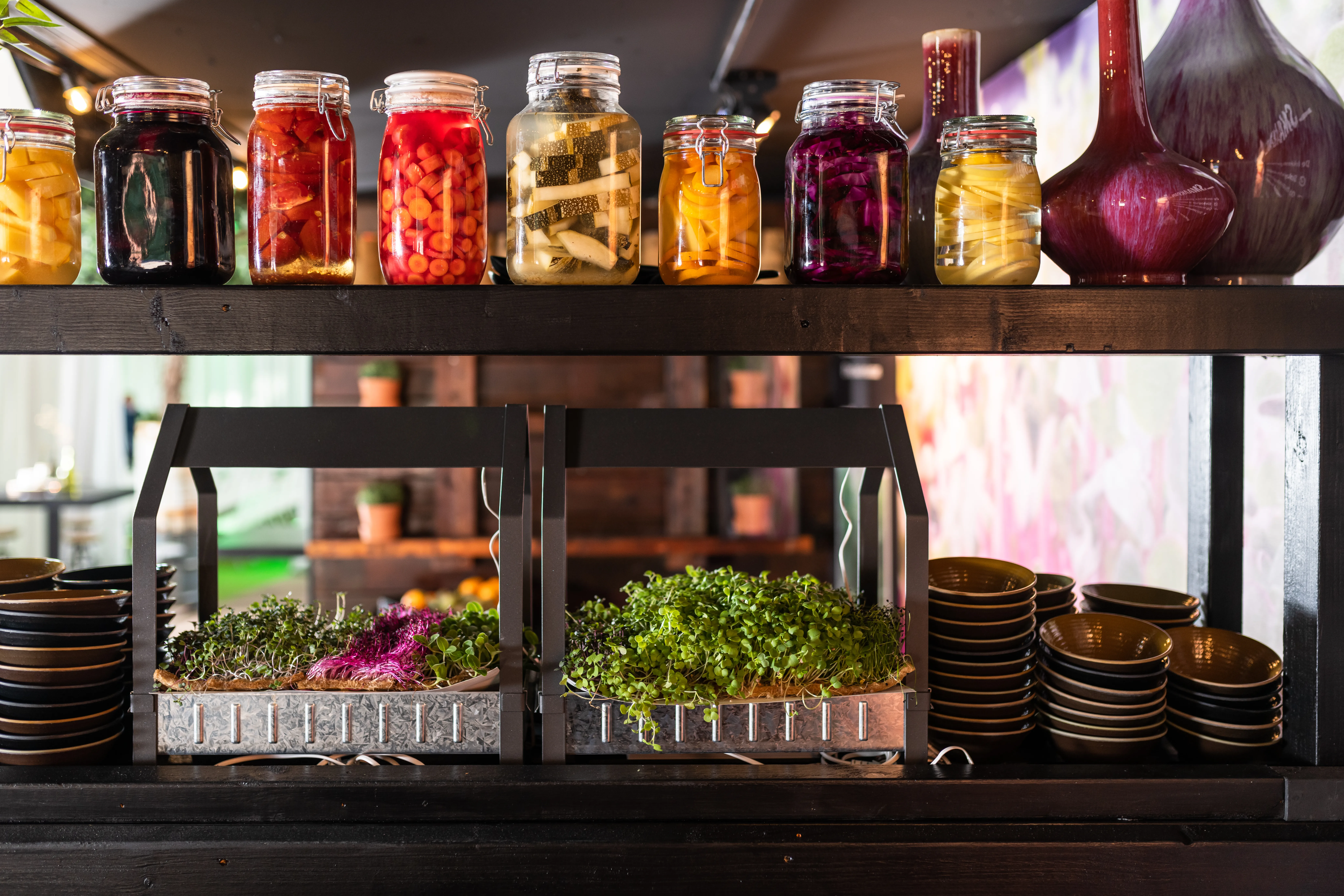 Duurzame eventcatering met ingelegde groenten en lokale producten bij Next Venue locaties